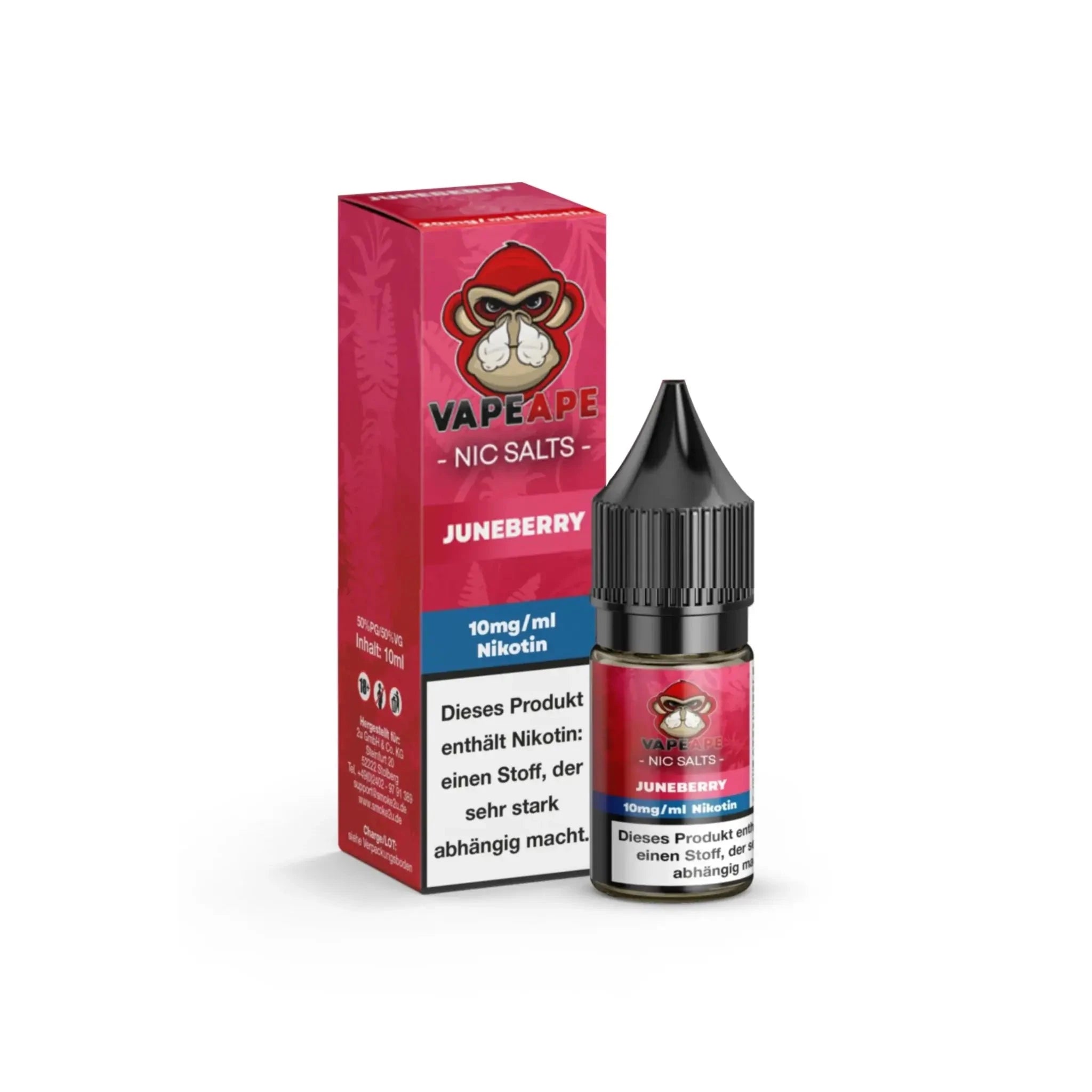 Automatenpaten VapeApe Liquid 10ml - Juneberry 10mg