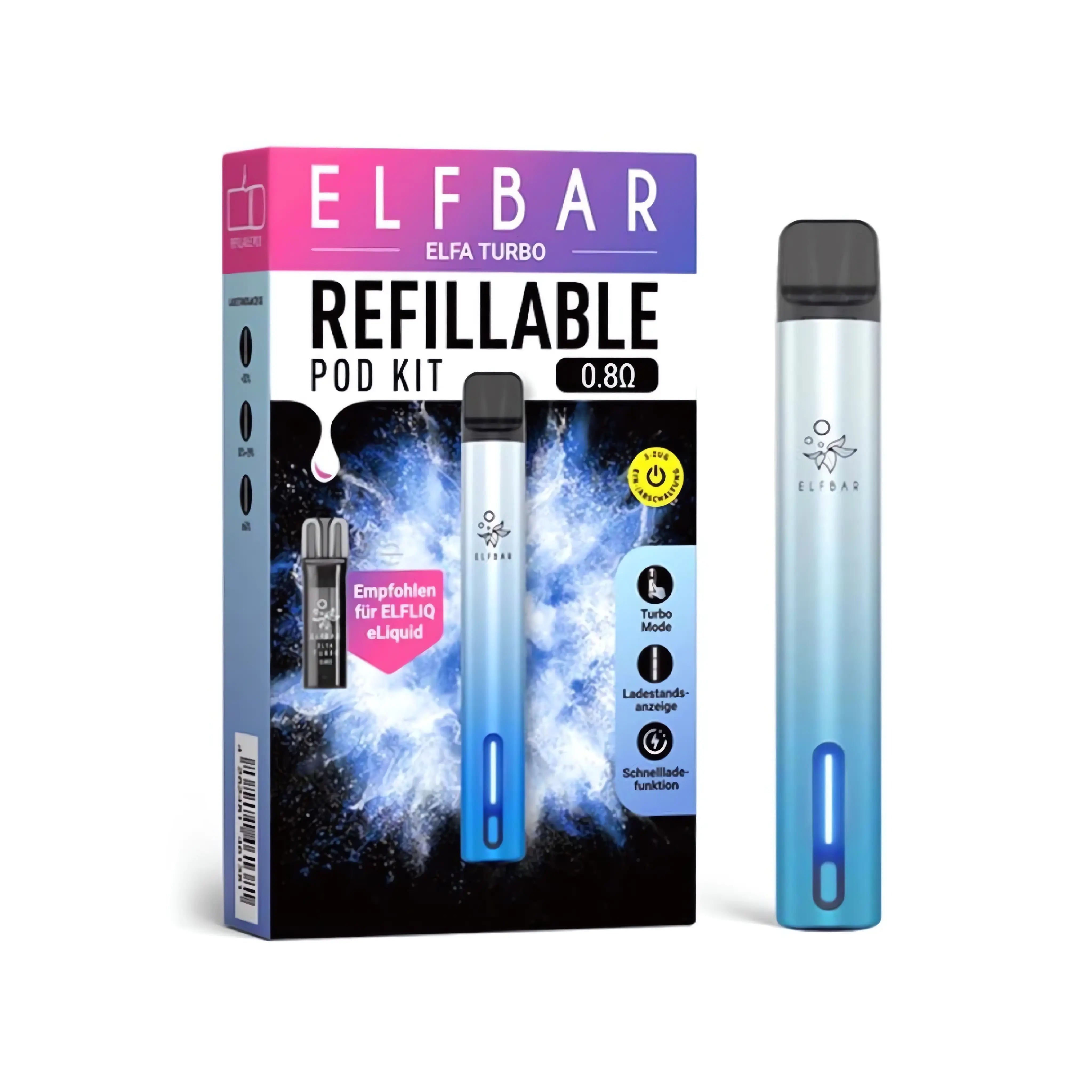 Mein Shop Elfa Turbo Akku - Aurora Cyan