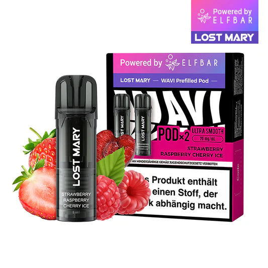 Lost Mary Elfbar Lost Mary Wavi - Strawberry Raspberry Cherry Ice 20mg