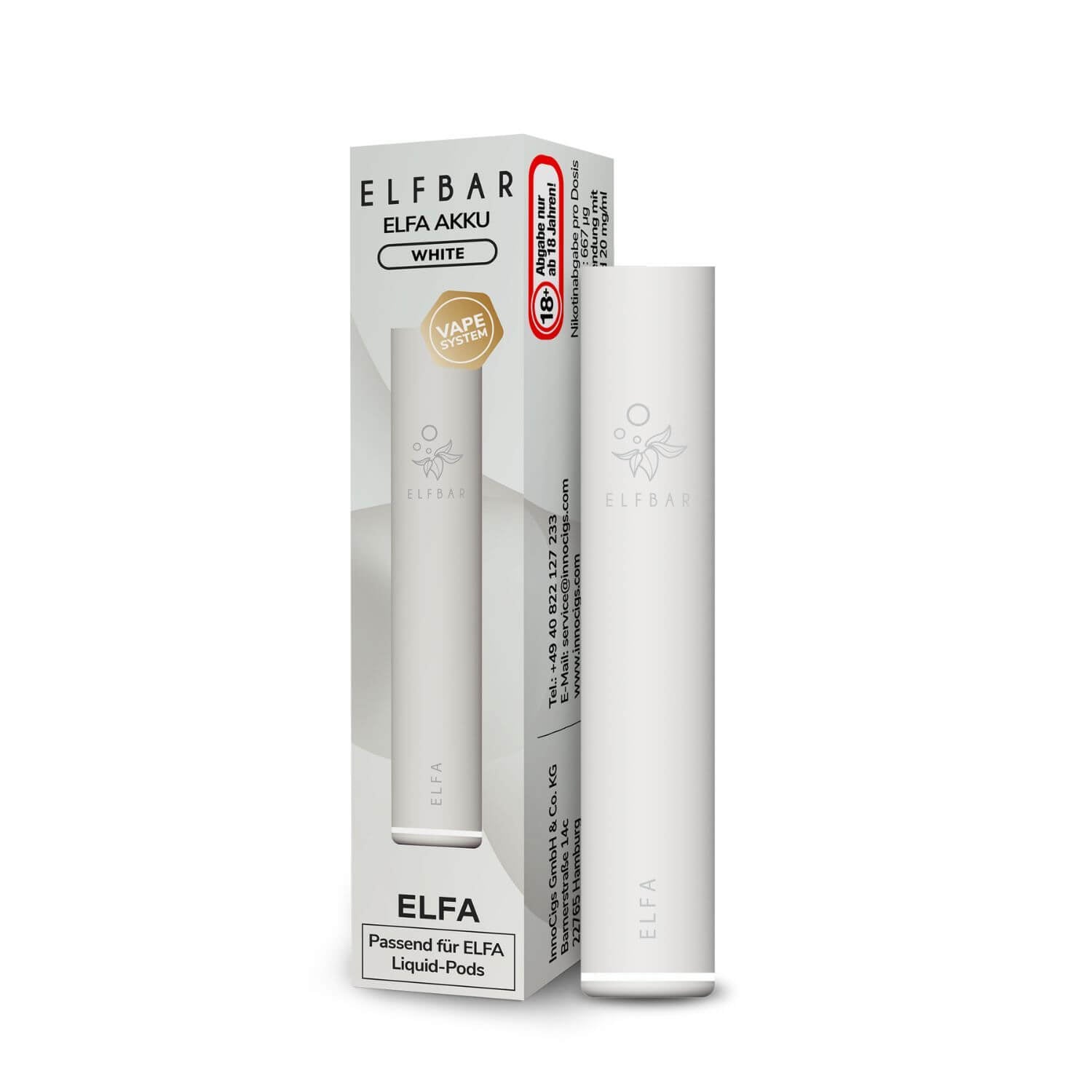 Mein Shop Elfa Akku - White