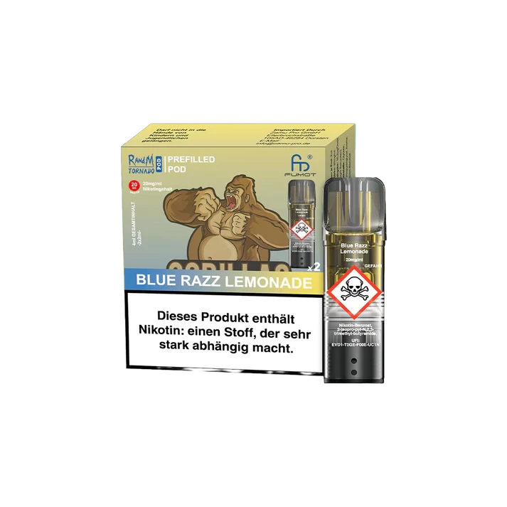 RandM Mit Nikotin RandM Tornado prefilled Pods - Blue Razz Lemonade